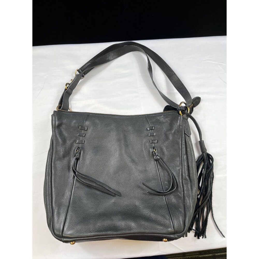Wilsons Leather Large Black Shoulder Bag SKU 7536